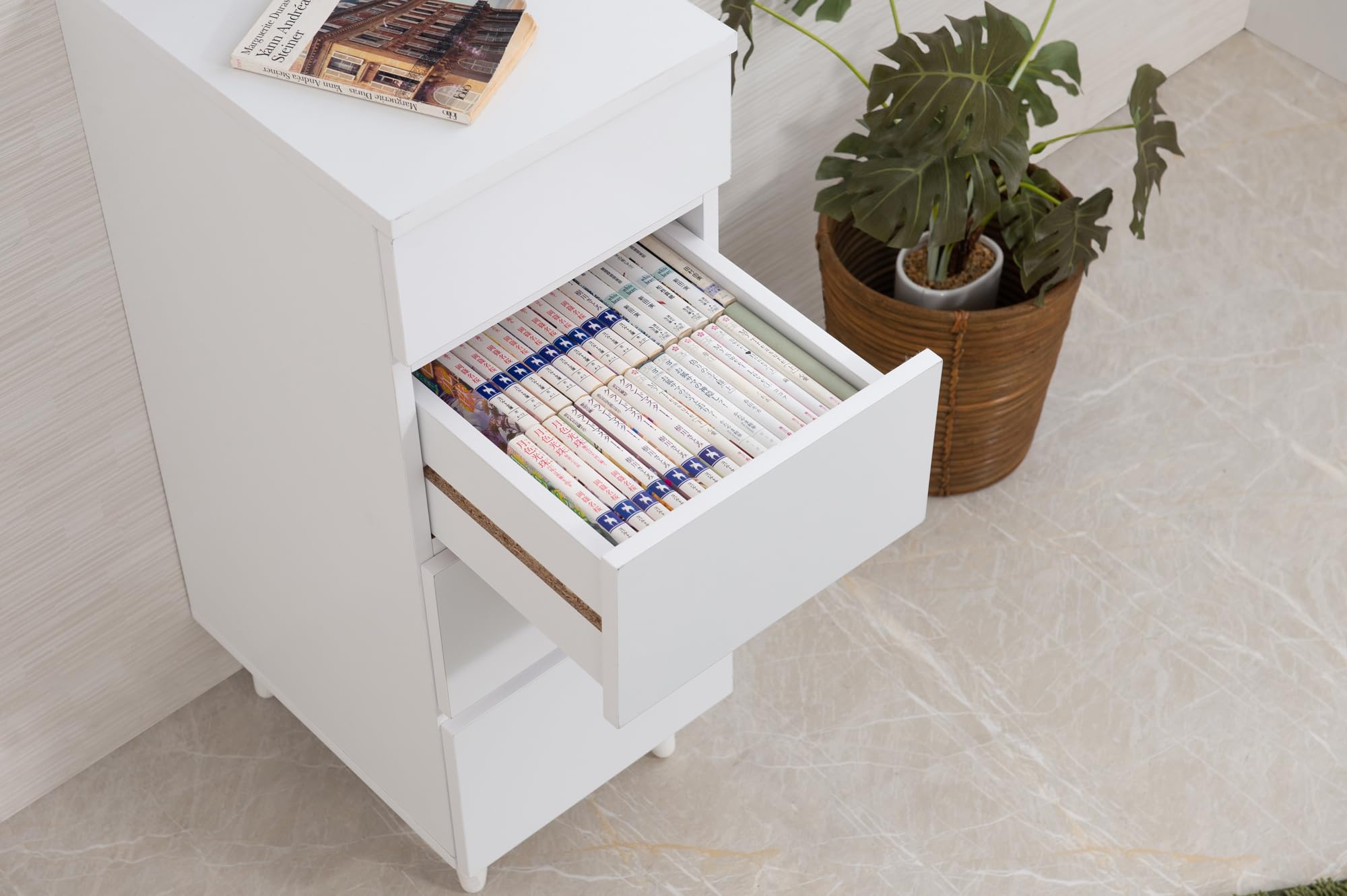 Amazon｜WHITE LIV 幅30 キャビネット ホワイト フレンチシャビー